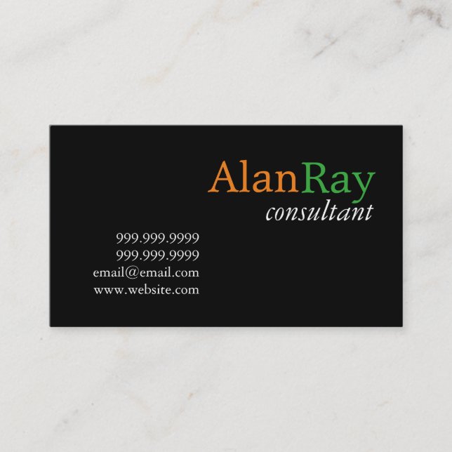 Modèle de carte de visite de consultant moderne (Devant)