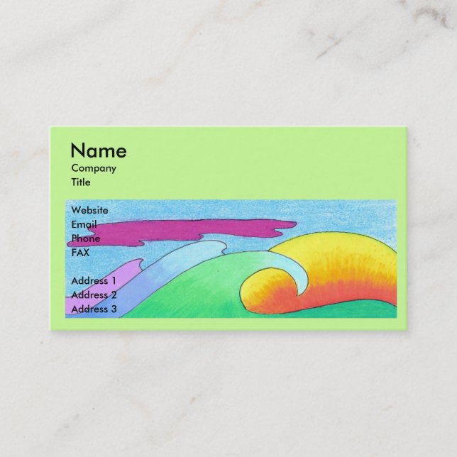 Modèle de carte de visite de coucher du soleil (Devant)