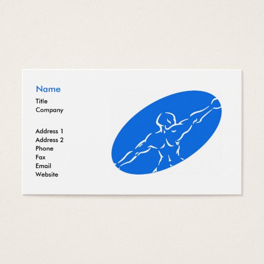 Modèle de carte de visite de forme physique - bleu