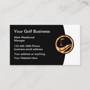 Modèle de carte de visite de golf élégant