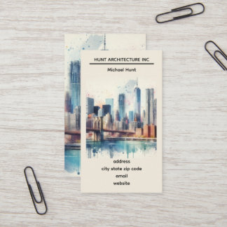 Modèle de carte de visite de la skyline de New Yor