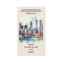 Modèle de carte de visite de la skyline de New Yor