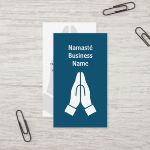 Modèle de carte de visite de logo Namasté mains en
