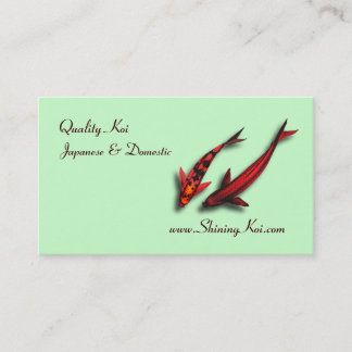Modèle de carte de visite de poissons de Koi