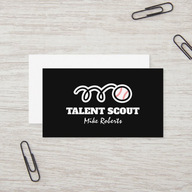 Modèle de carte de visite de recruteur de talent d (Devant/Arrière en situation)