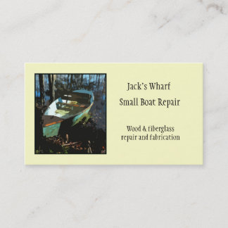 Modèle de carte de visite de réparation de bateau