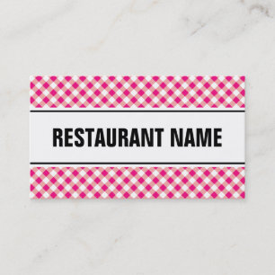 Modèle de carte de visite de restaurant  nappe ro