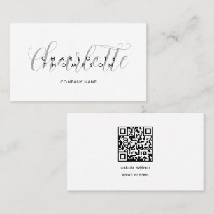 Modèle de carte de visite de script moderne