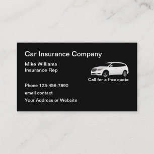 Modèle de carte de visite de services d'assurance
