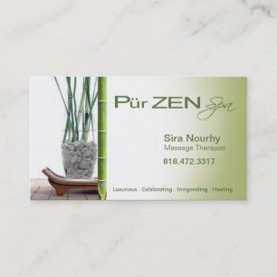 Modèle de carte de visite de spa de thérapeute d