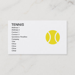 Modèle de carte de visite de tennis