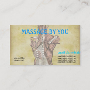 Modèle de carte de visite de thérapeute de massage