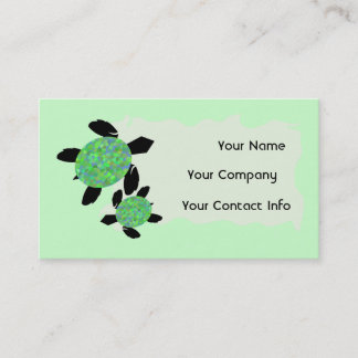 Modèle de carte de visite de tortue de mer de