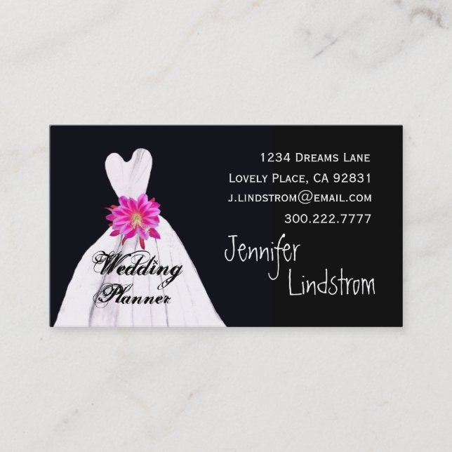Modèle de carte de visite de WEDDING PLANNER (Devant)