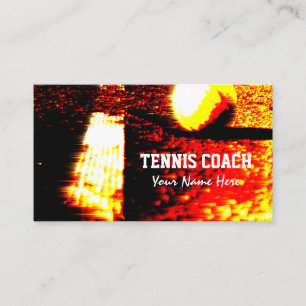 Modèle de carte de visite d'entraîneur de tennis p
