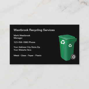 Modèle de carte de visite des services de recycla