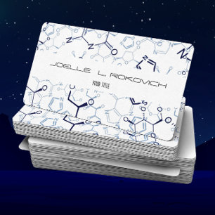 Modèle de carte de visite des symboles de chimie c