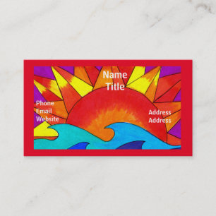 Modèle de carte de visite d'été solaire
