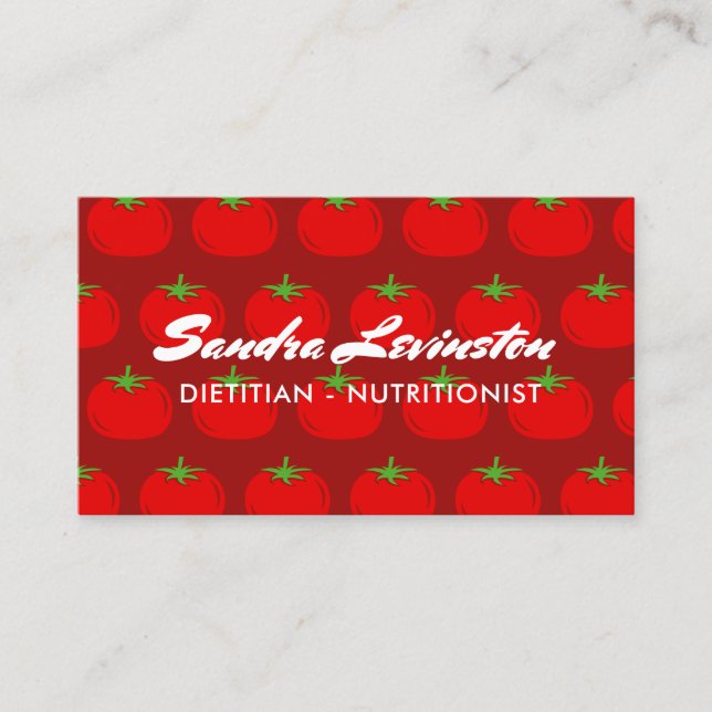 Modèle de carte de visite diététiste nutritionnist (Devant)