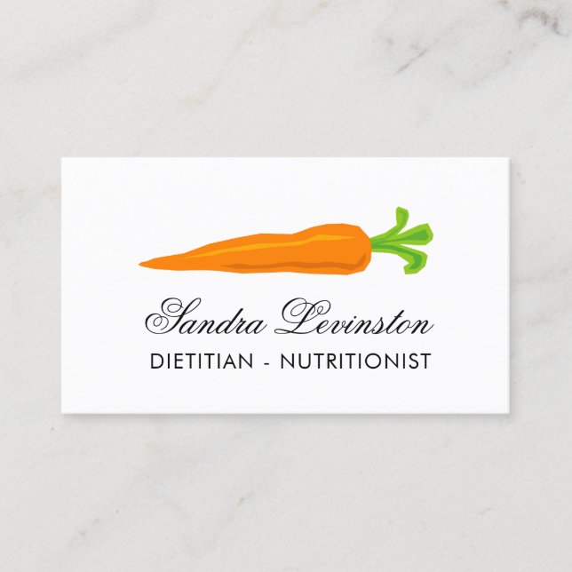 Modèle de carte de visite diététiste nutritionnist (Devant)