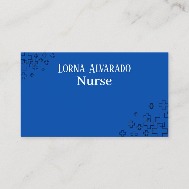 Modèle de carte de visite d'infirmière professionn (Devant)