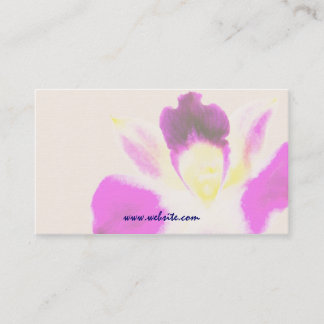 Modèle de carte de visite d'orchidée d'aquarelle