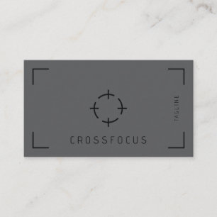 Modèle de carte de visite du logo Cross Focus