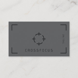 Modèle de carte de visite du logo Cross Focus