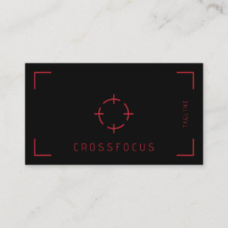 Modèle de carte de visite du logo Cross Focus