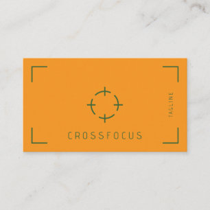 Modèle de carte de visite du logo Cross Focus