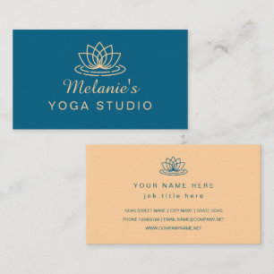 Modèle de carte de visite élégante de yoga à fleur