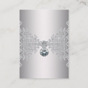 Modèle de carte de visite élégante en argent et di
