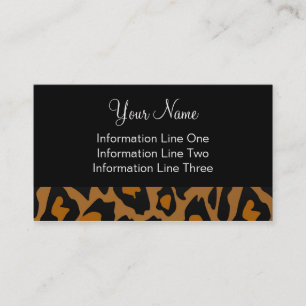 Modèle de carte de visite **Empreinte de léopard