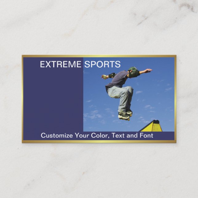 Modèle de carte de visite Extreme Sports (Devant)