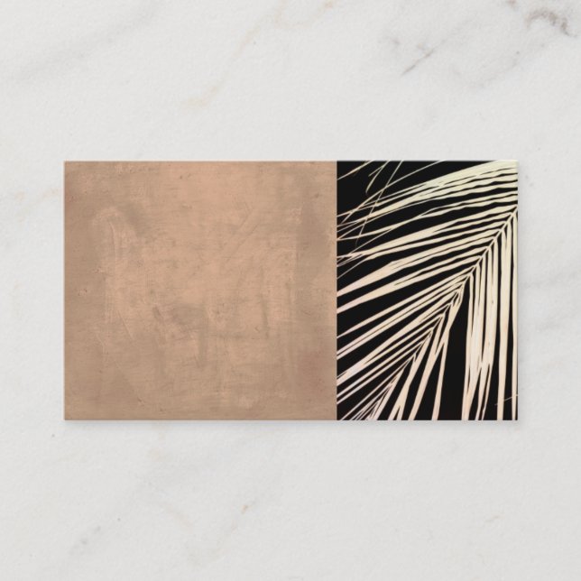 modèle de carte de visite feuille de palme photo o (Devant)