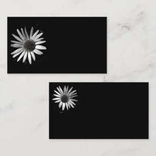 modèle de carte de visite fleur noir et blanc