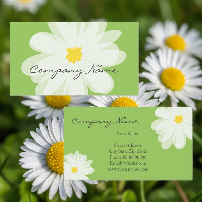 Modèle de carte de visite fleuriste pour fleuriste (flower business card)