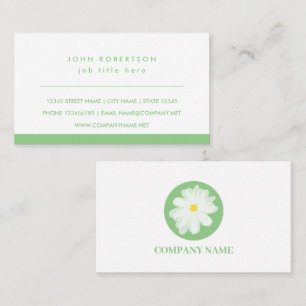 Modèle de carte de visite florale avec logo fleur