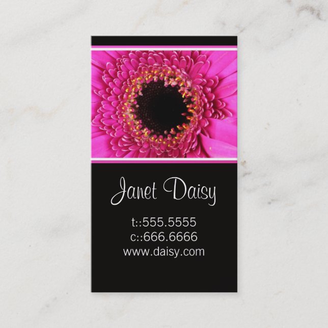 Modèle de carte de visite Gerbera Daisy (Devant)