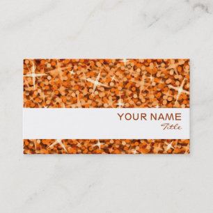 Modèle de carte de visite Glitz Orange blanc rayé
