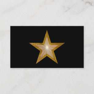 Modèle de carte de visite Gold Star noir
