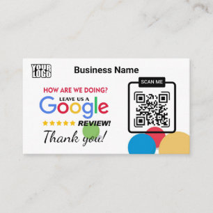 Modèle de carte de visite Google Review moderne