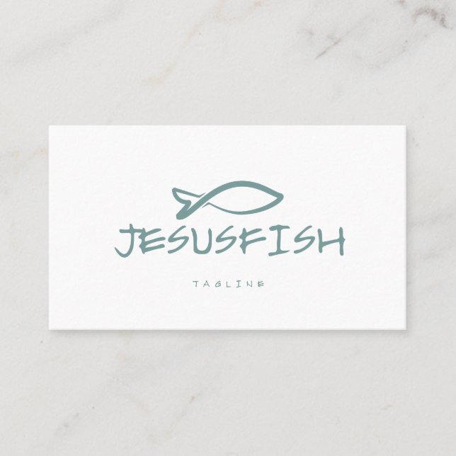 modèle de carte de visite Jesus FISH (Devant)