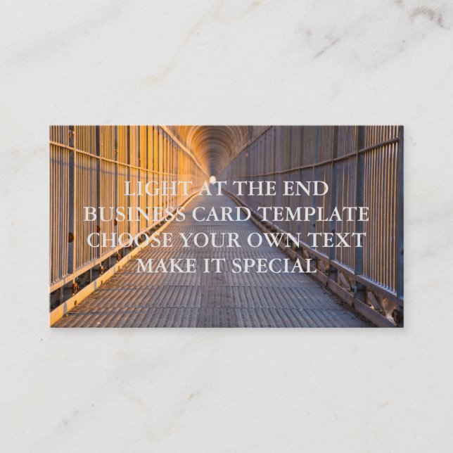 MODELE DE CARTE DE VISITE LIGHT AT THE END (Devant)