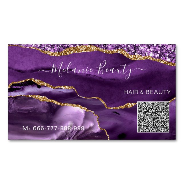 Modèle de carte de visite magnétique avec code QR  (devant)