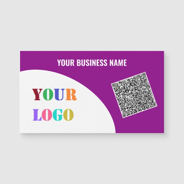 Modèle de carte de visite magnétique du logo et du (Devant)
