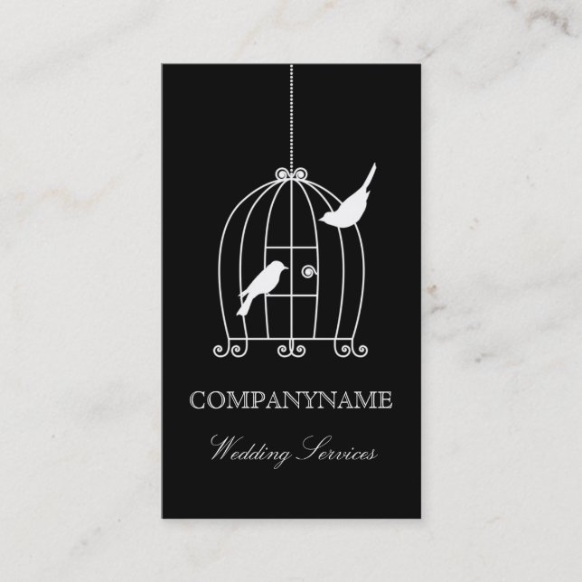 Modèle de carte de visite mariage Bird Cage (Devant)