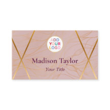 Modèle de carte de visite Mauve Gold QR Code