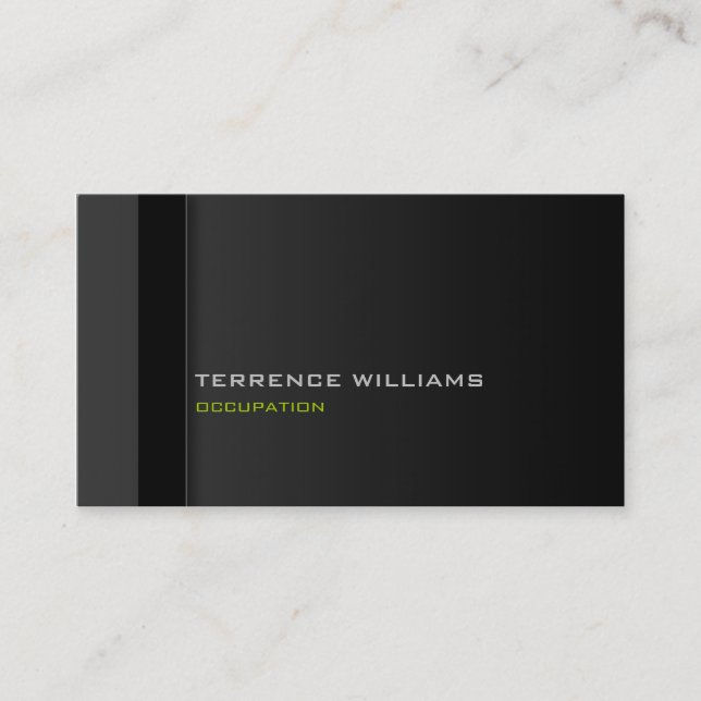 Modèle de carte de visite minimale moderne noir ve (Devant)