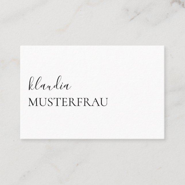 Modèle de carte de visite minimum - (Devant)